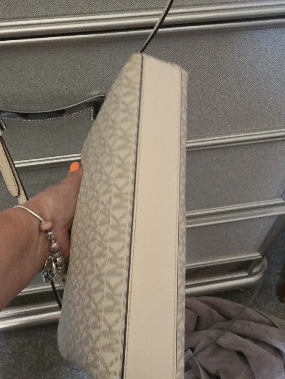 Michael Kors Cream/White Monogram Crossbody Bag